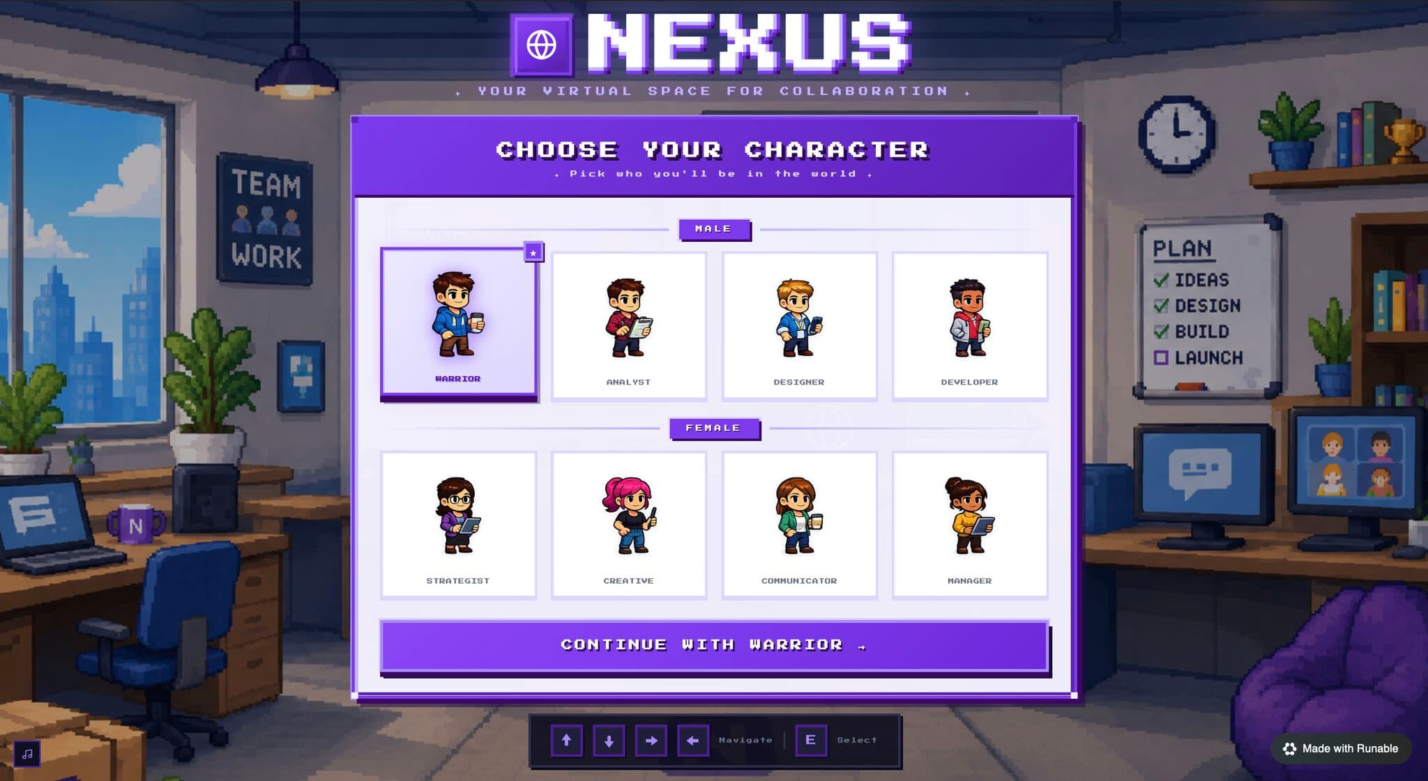 Nexus World landing page preview